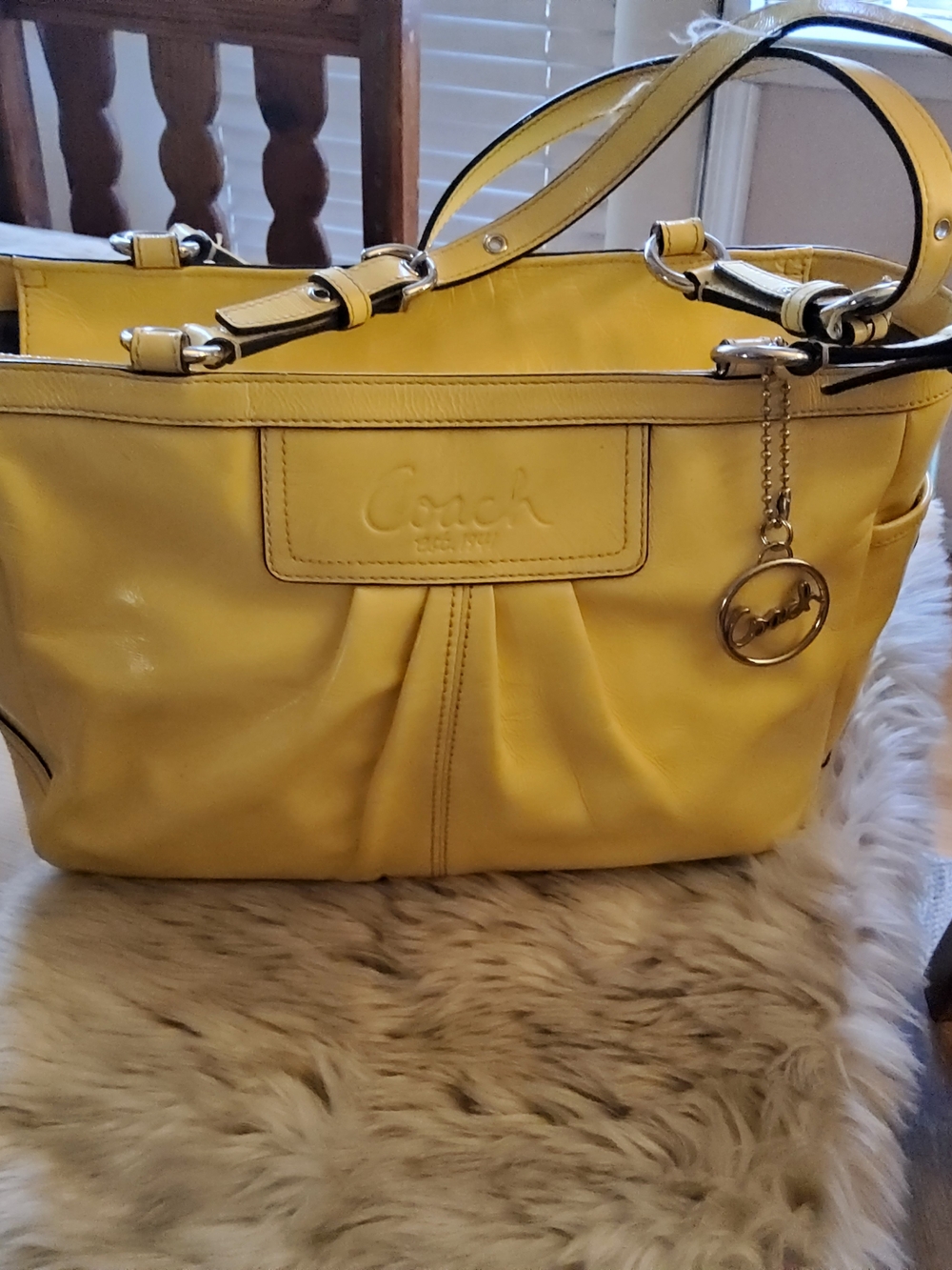 Coach Peyton Leather Gallery Tote F13761 GUC - Picture 1 of 16